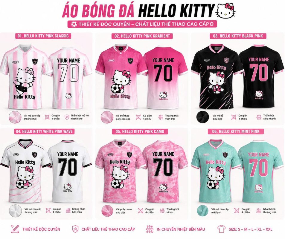 áo bóng đá hello kitty
