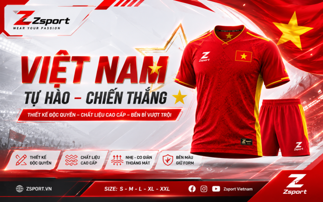 Mẫu quần áo bóng đá đội tuyển Việt Nam